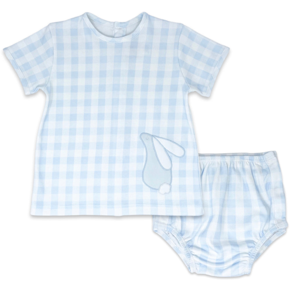 Set of 6 Padded Infant Boy Clothes Hangers Baby Blue Gingham & White  Satin