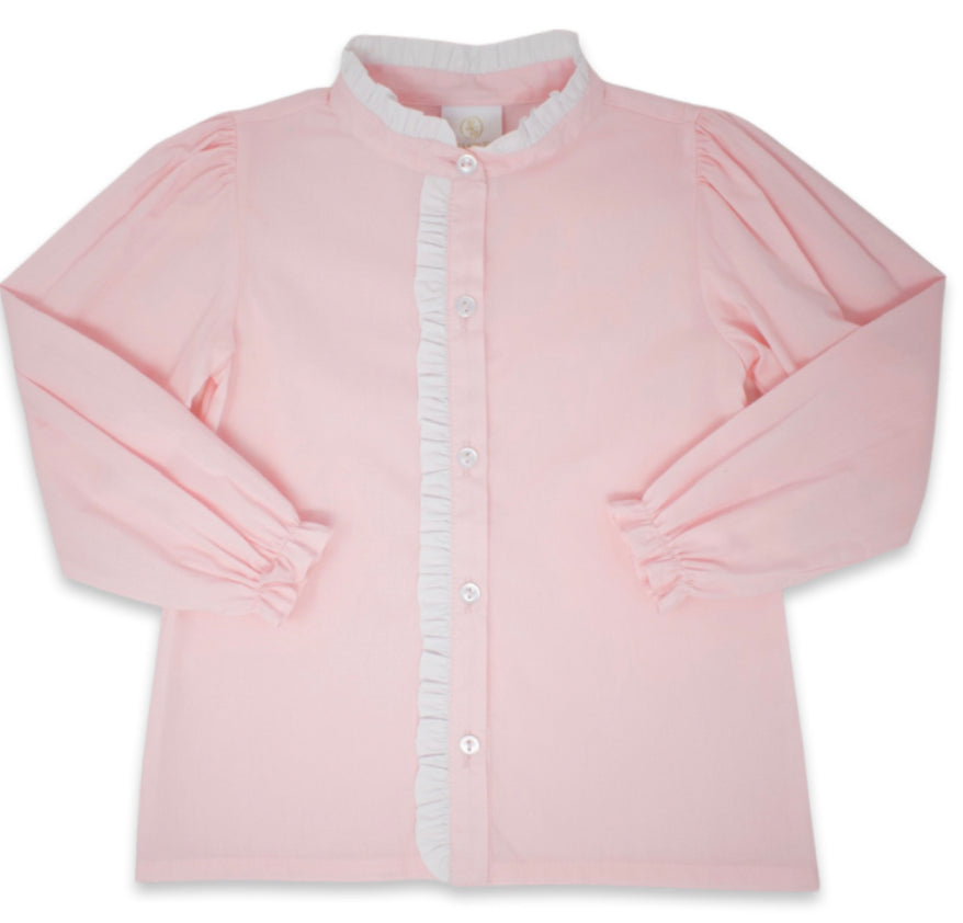 Polly Polo- Pink with White Trim – Children's Edit